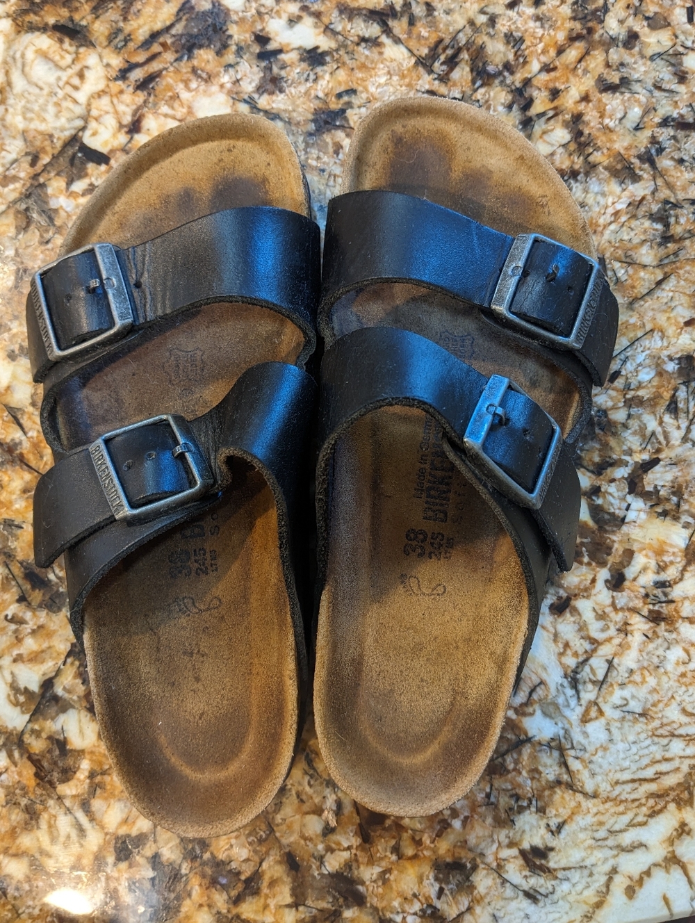 Birkenstock Black Double-Buckle Arizona Sandals